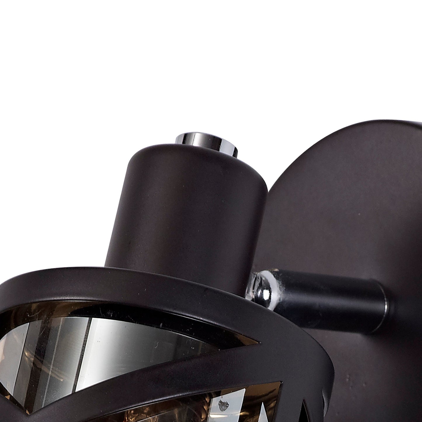 Mobbers 1 Light Switched Spotlight E14, Oiled Bronze and Polished Chrome and Amber
