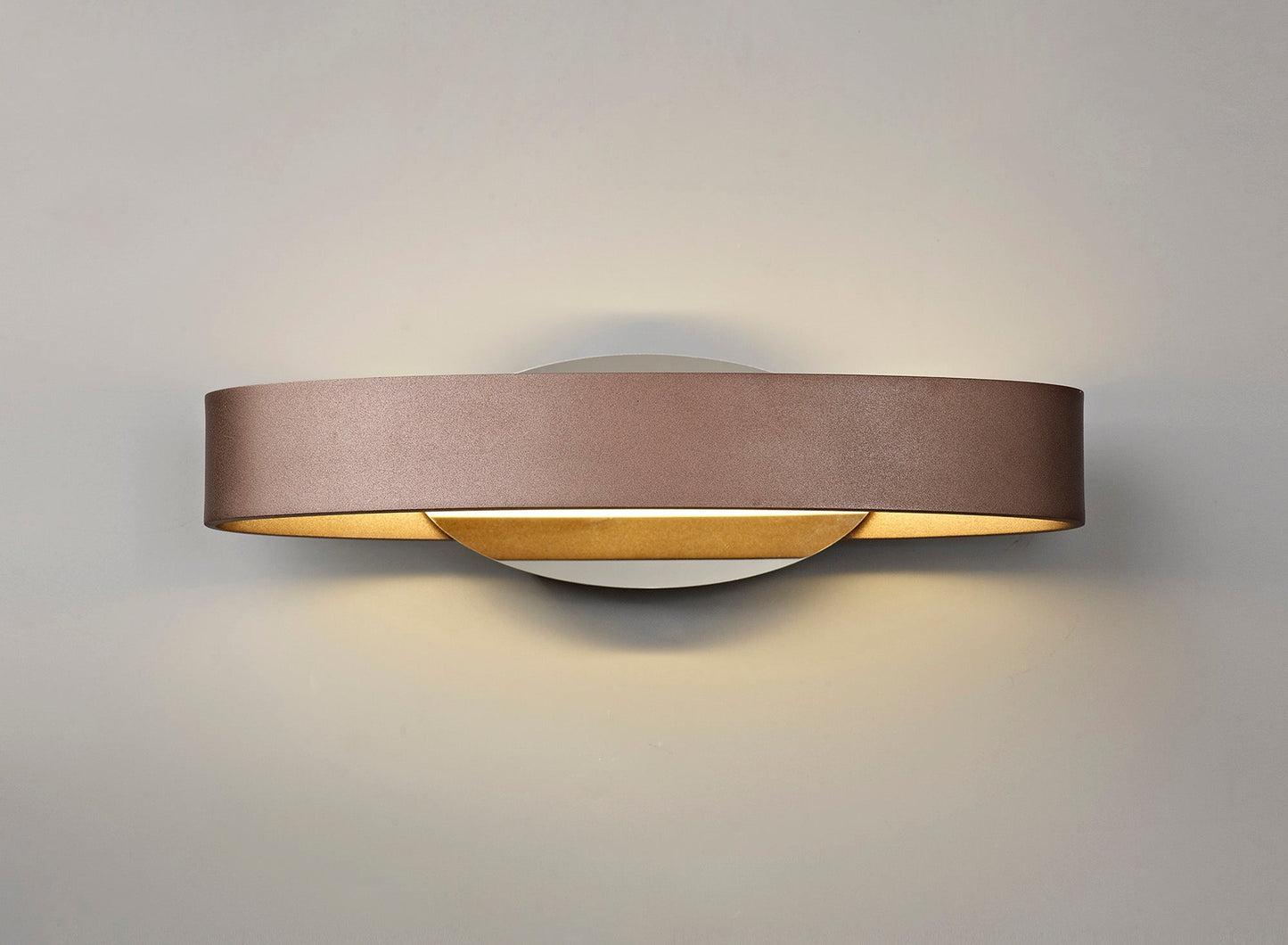 Morfa Wall Lamp, 1 x 6W LED, 3000K, 480lm, Satin Brown and Polished Chrome, 3yrs Warranty 2