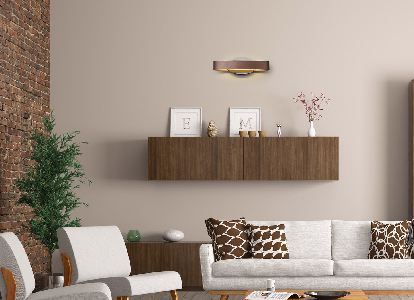 Morfa Wall Lamp, 1 x 6W LED, 3000K, 480lm, White and Polished Chrome, 3yrs Warranty 2