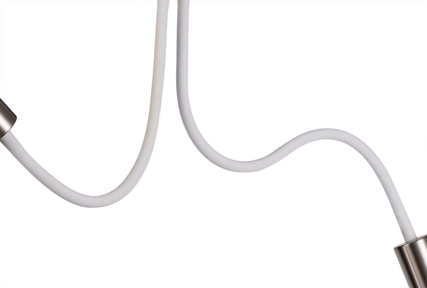 Moss Flexible Ceiling 2 Light E27 Satin White and Satin Nickel