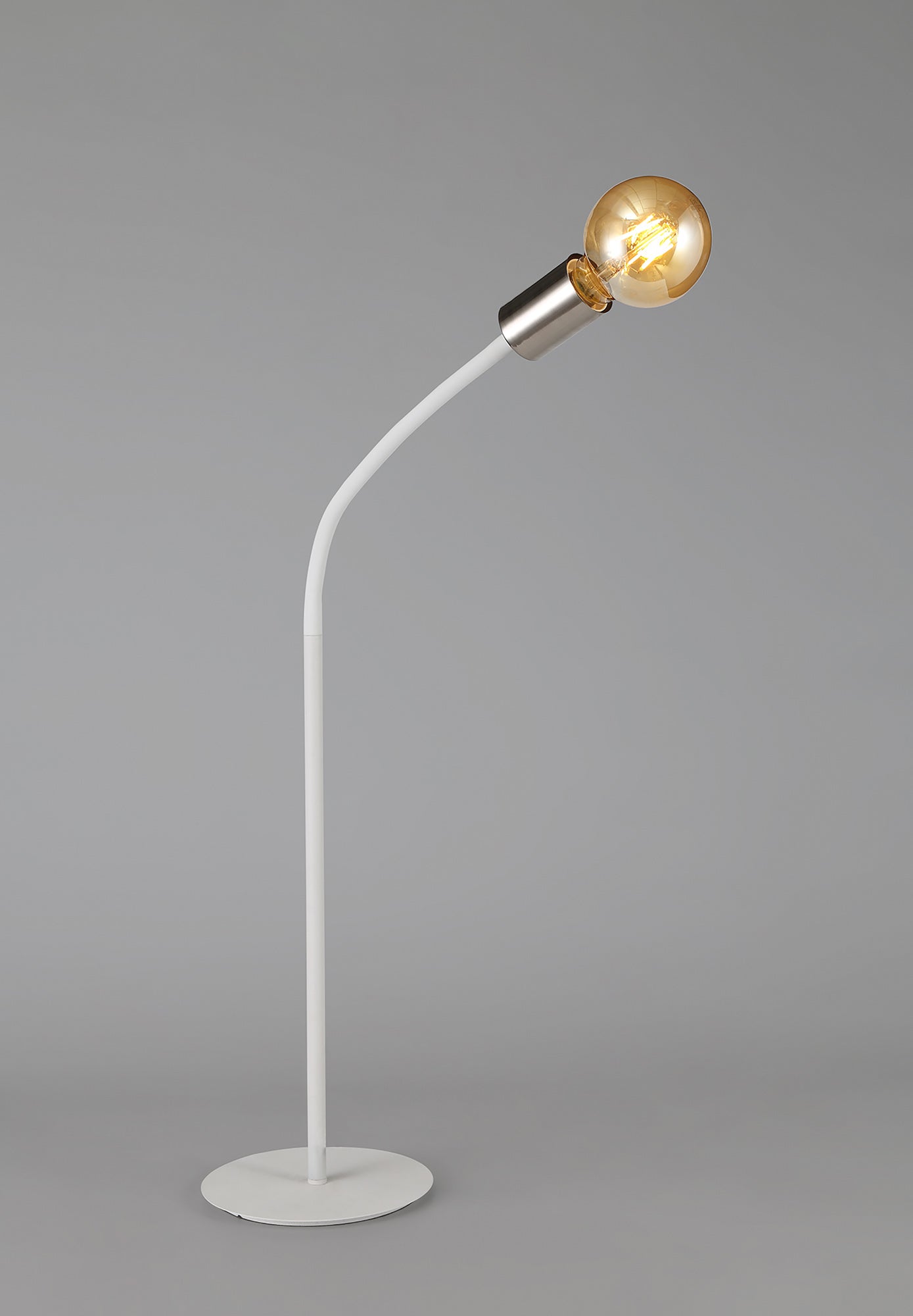 Moss Flexible Table Lamp, 1 Light E27 Satin White and Satin Nickel
