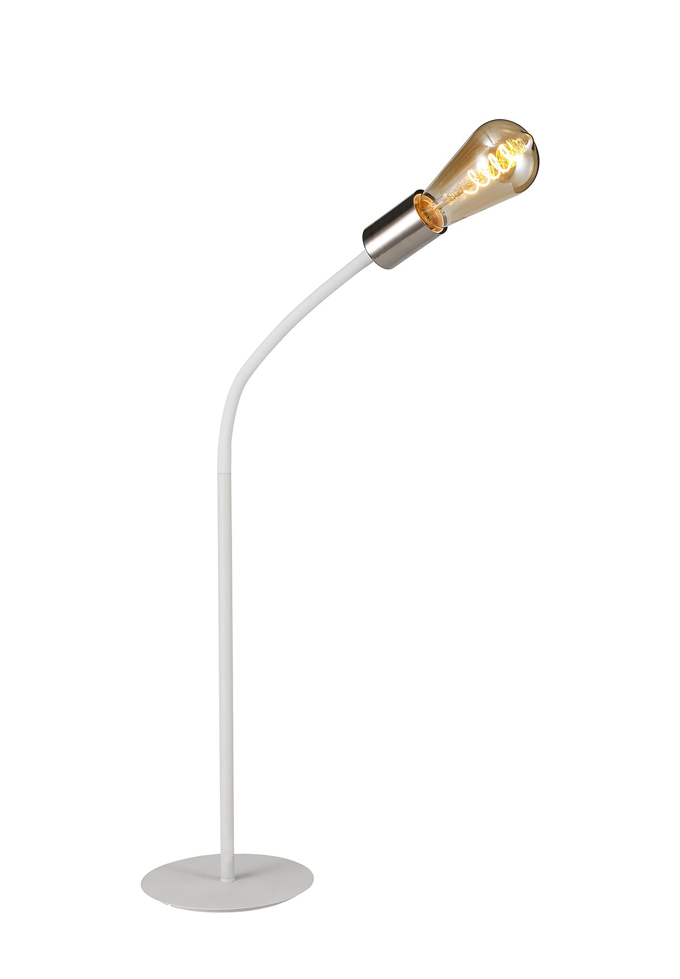 Moss Flexible Table Lamp, 1 Light E27 Satin White and Satin Nickel