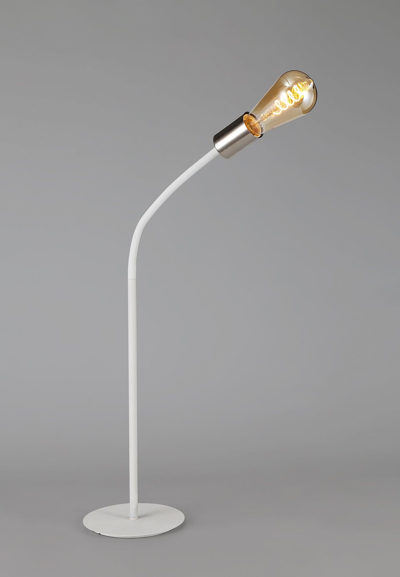 Moss Flexible Table Lamp, 1 Light E27 Satin White and Satin Nickel