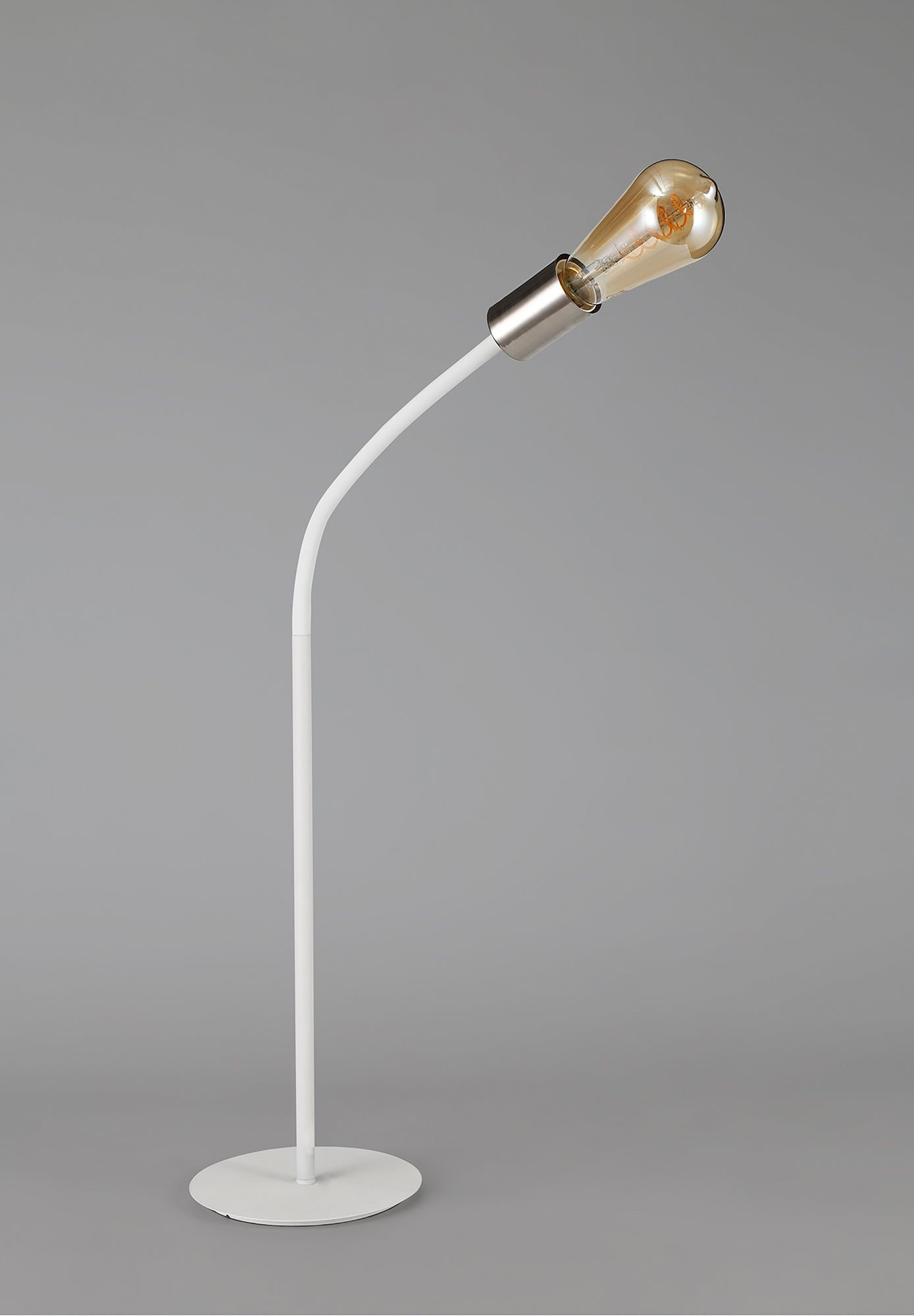 Moss Flexible Table Lamp, 1 Light E27 Satin White and Satin Nickel