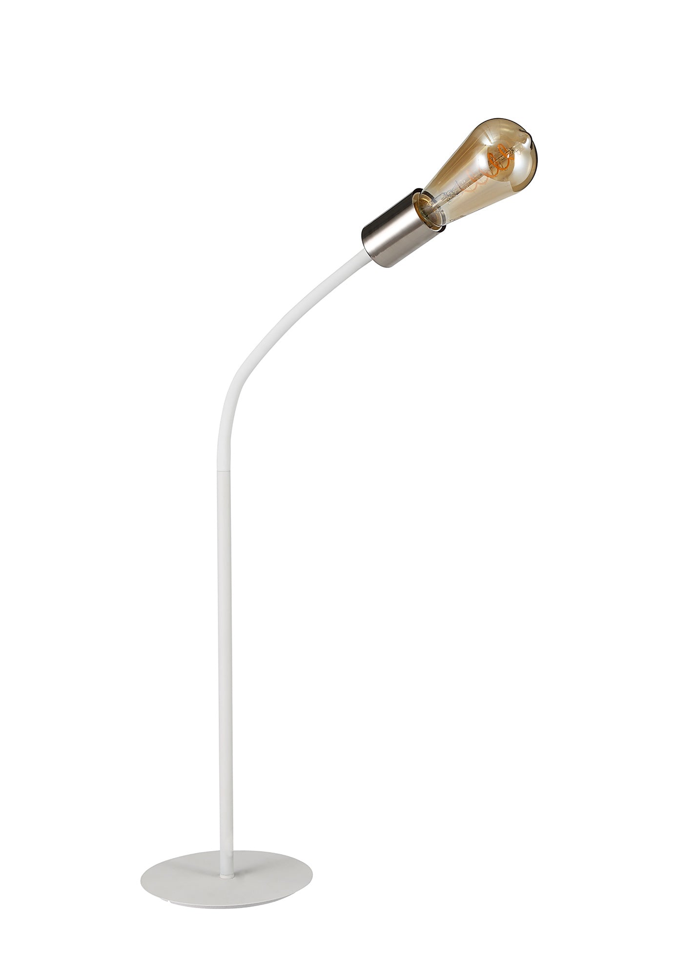 Moss Flexible Table Lamp, 1 Light E27 Satin White and Satin Nickel