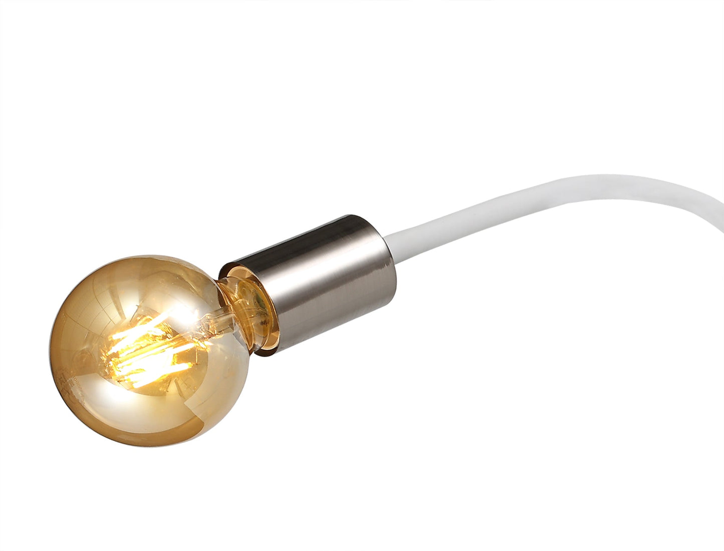 Moss Flexible Table Lamp, 1 Light E27 Satin White and Satin Nickel