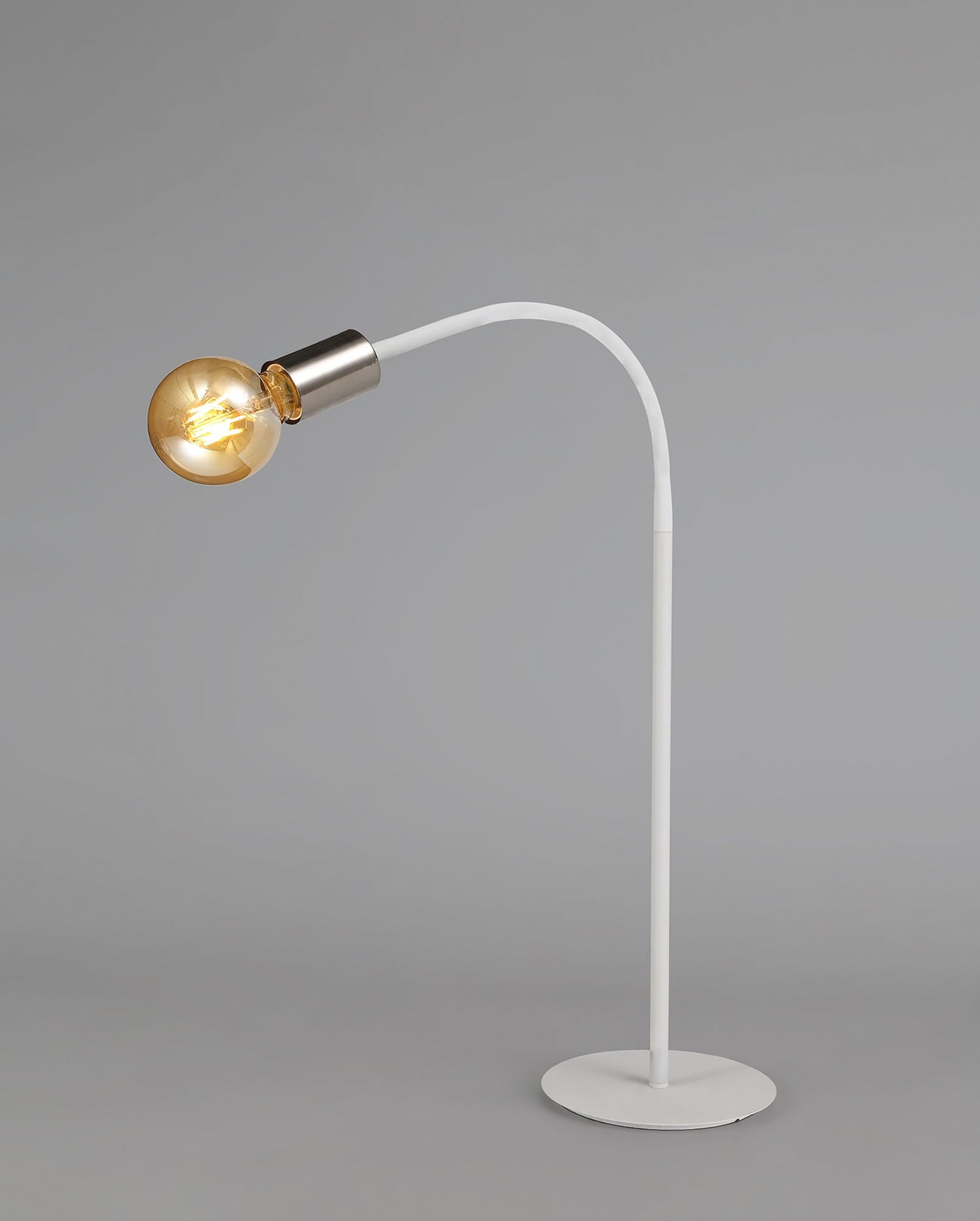 Moss Flexible Table Lamp, 1 Light E27 Satin White and Satin Nickel