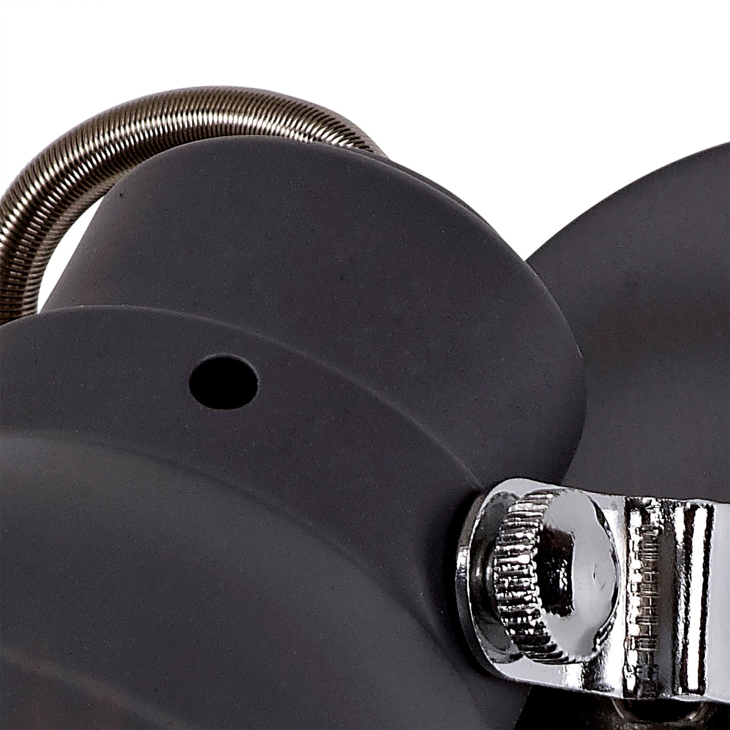 Mossrose Adjustable Switched Spotlight, 1 x GU10 Max 10W LED, Matt Grey and Polished Chrome