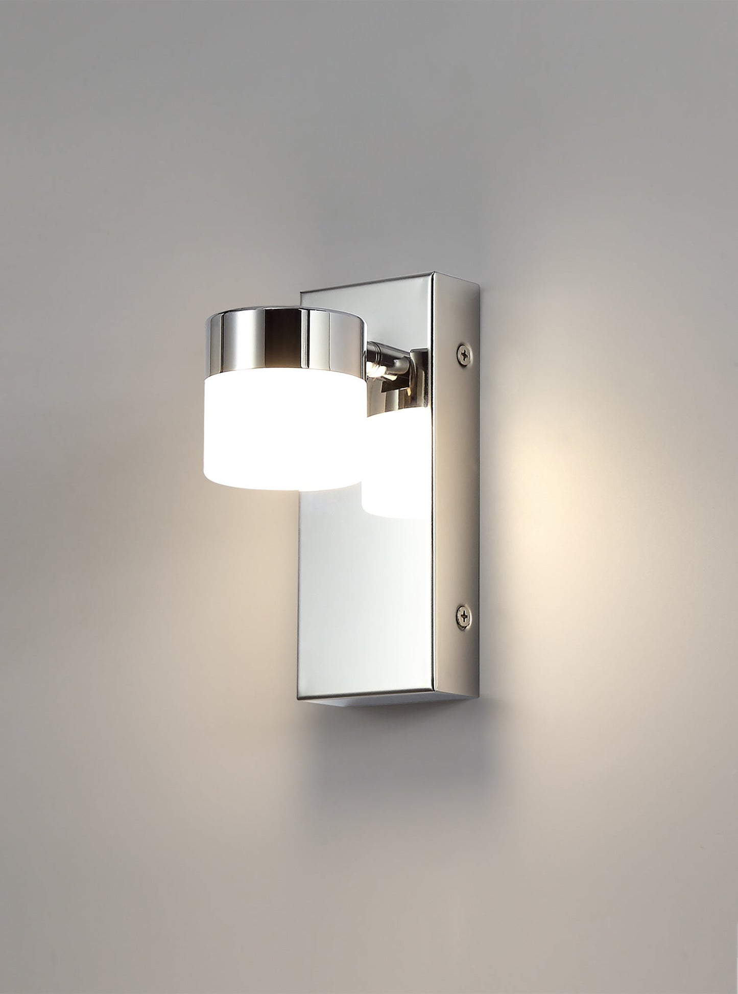 Mottram Wall Lamp Single Adjustable, 1 x 5W LED, 4000K, 415lm, IP44, Polished Chrome, 3yrs Warranty