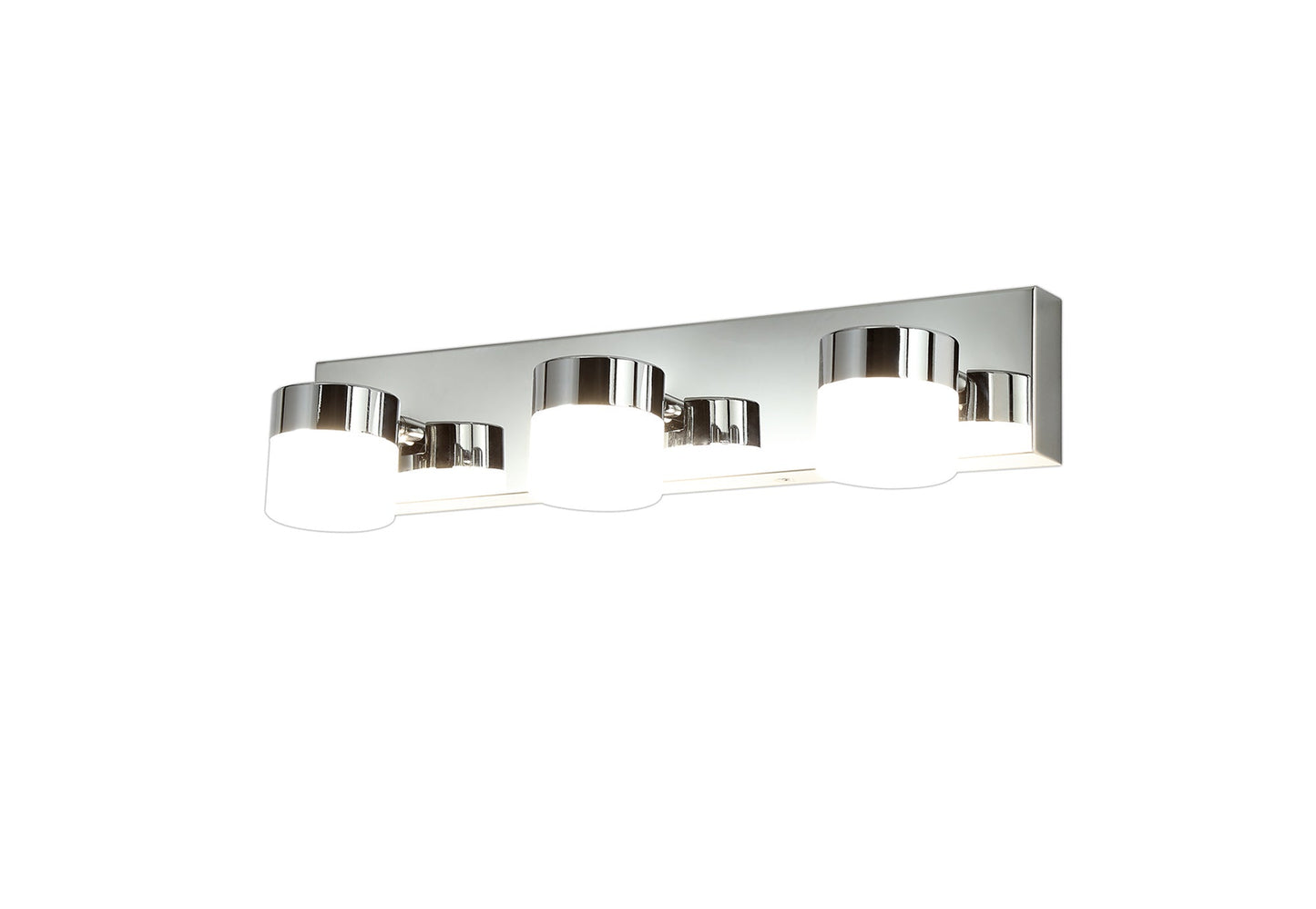 Mottram Wall Lamp Triple Adjustable, 3 x 5W LED, 4000K, 1275lm, IP44, Polished Chrome, 3yrs Warranty