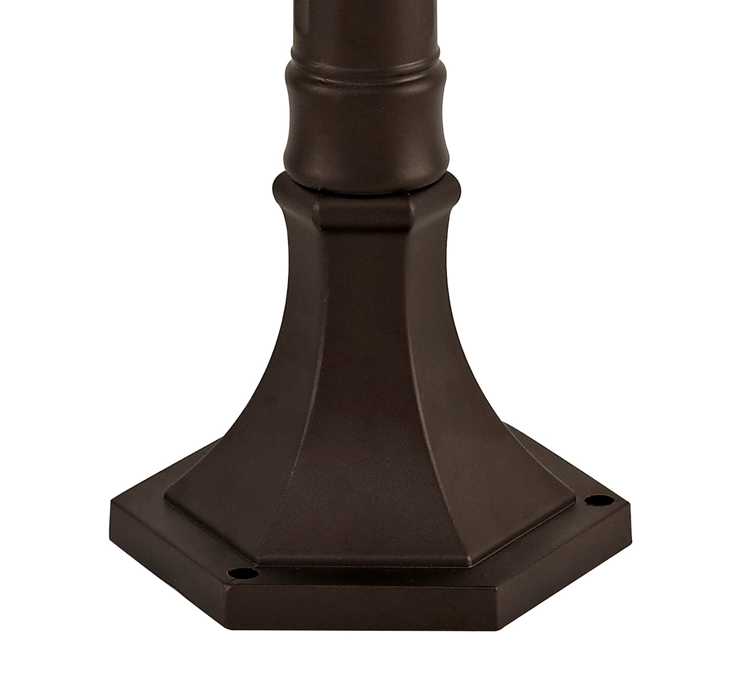 Nantwich Post Lamp, 1 x E27, Antique Bronze and Clear Ripple Glass, IP54, 2yrs Warranty