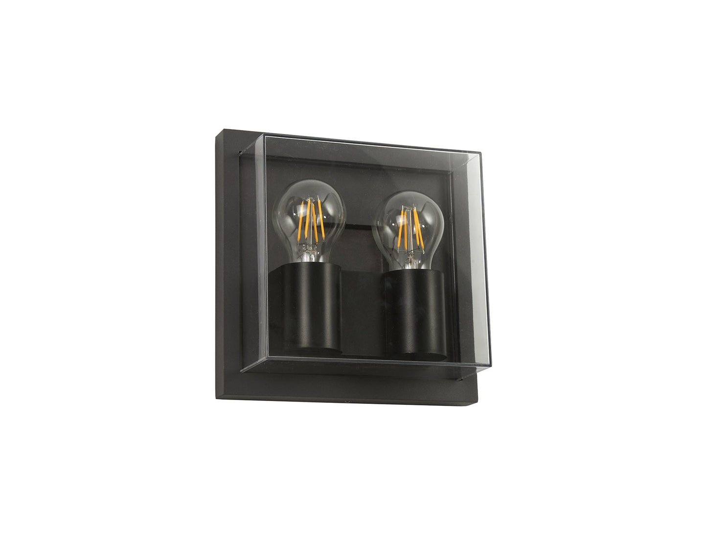 Norley Wall Lamp, 2 x E27, IP65, Anthracite and Clear PC, 2yrs Warranty
