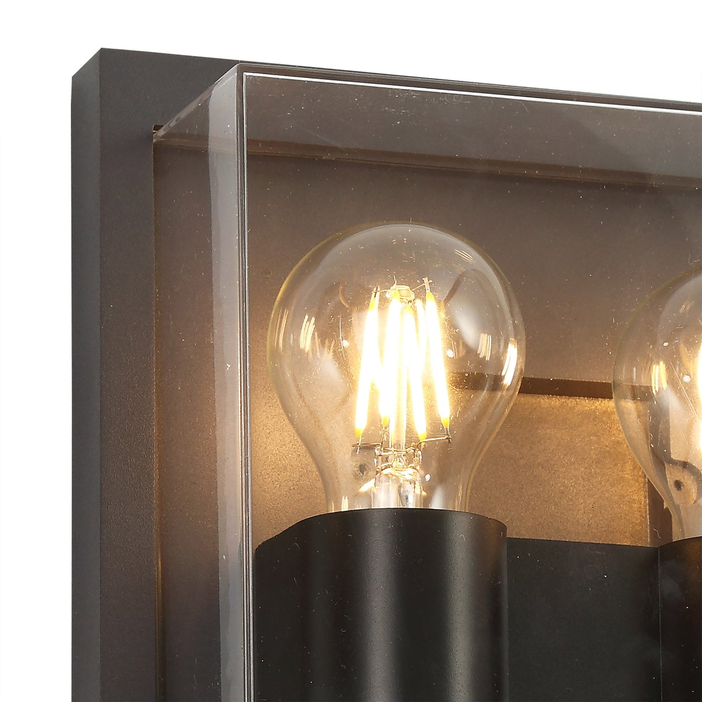 Norley Wall Lamp, 2 x E27, IP65, Anthracite and Clear PC, 2yrs Warranty