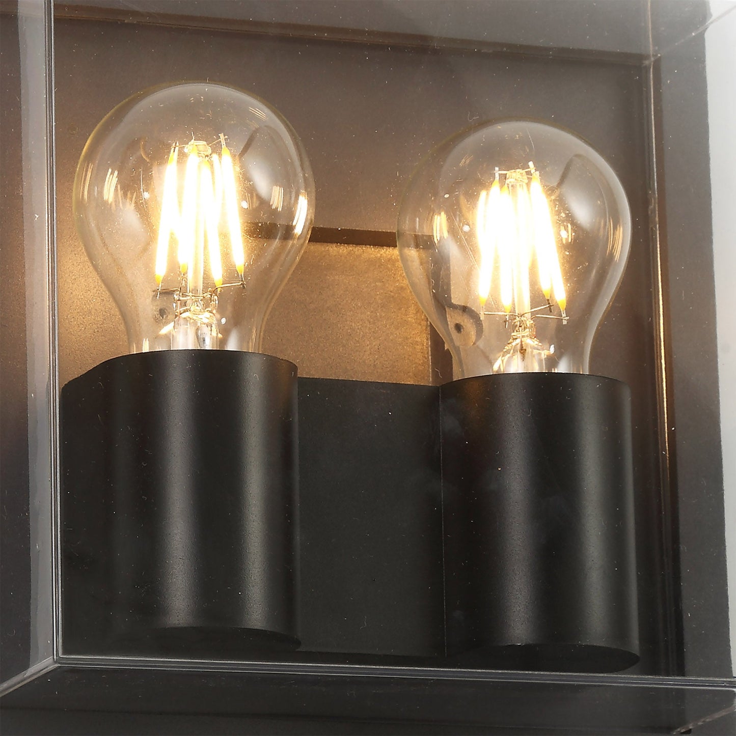 Norley Wall Lamp, 2 x E27, IP65, Anthracite and Clear PC, 2yrs Warranty