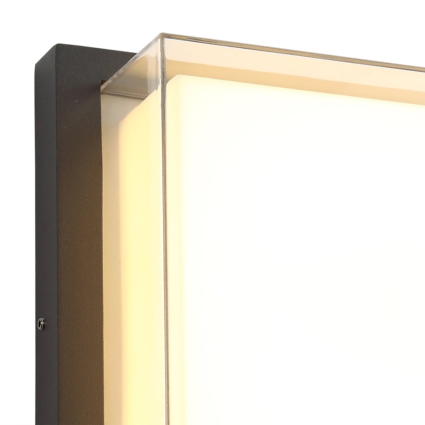 Norley Wall Lamp, 1 x 16W LED, 3000K, 1135lm, IP65, Anthracite and Opal and Clear PC, 3yrs Warranty