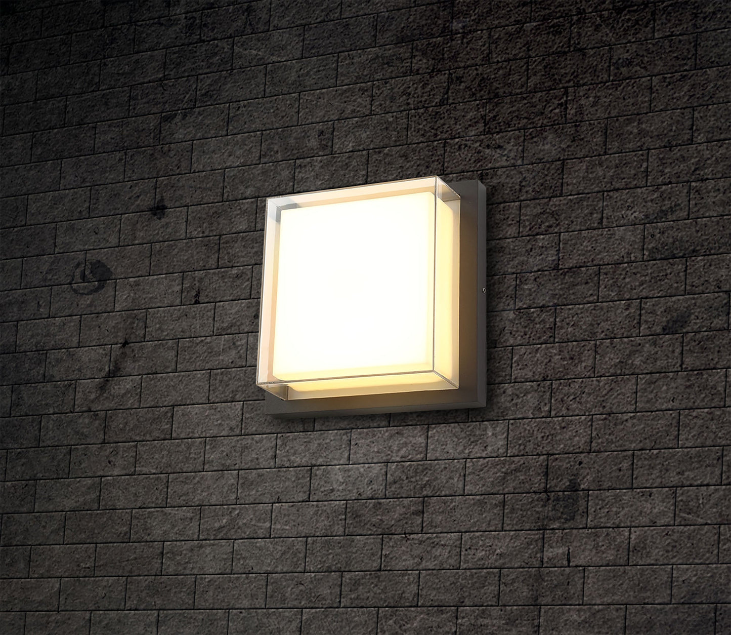 Norley Wall Lamp, 2 x E27, IP65, Anthracite and Clear PC, 2yrs Warranty