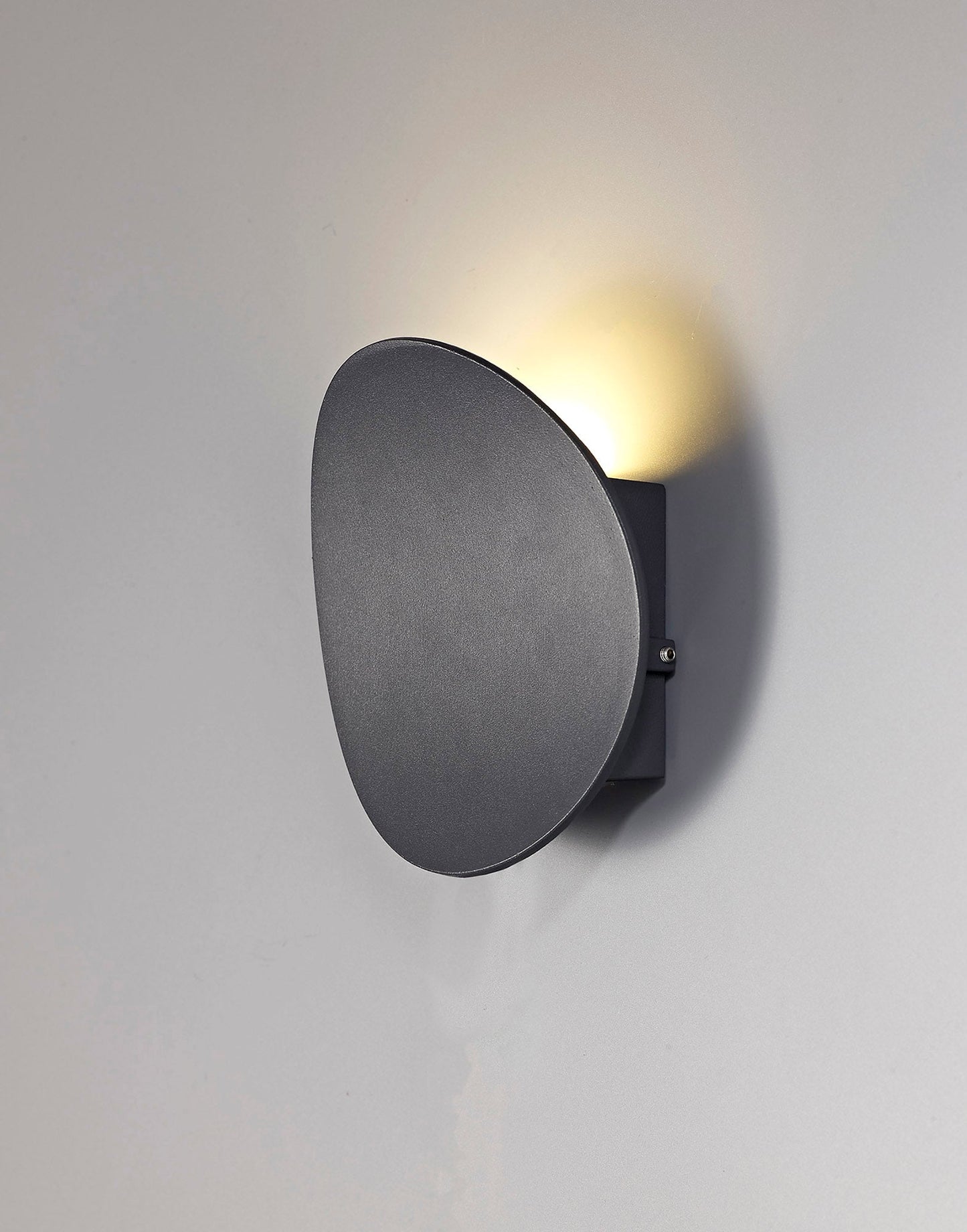 Oak Wall Lamp, 1 x 6W LED, 3000K, 700lm, IP54, Anthracite, 3yrs Warranty