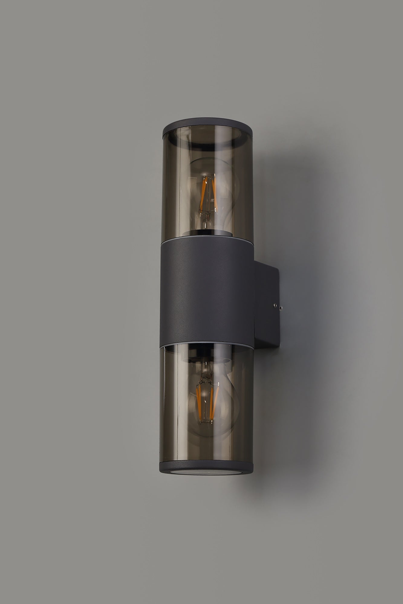 Paddock Wall Lamp 2 x E27, IP54, Anthracite and Smoked, 2yrs Warranty