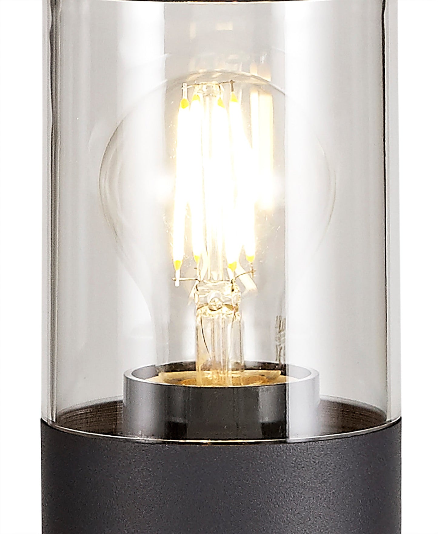 Paddock 45cm Post Lamp 1 x E27, IP54, Anthracite and Clear, 2yrs Warranty