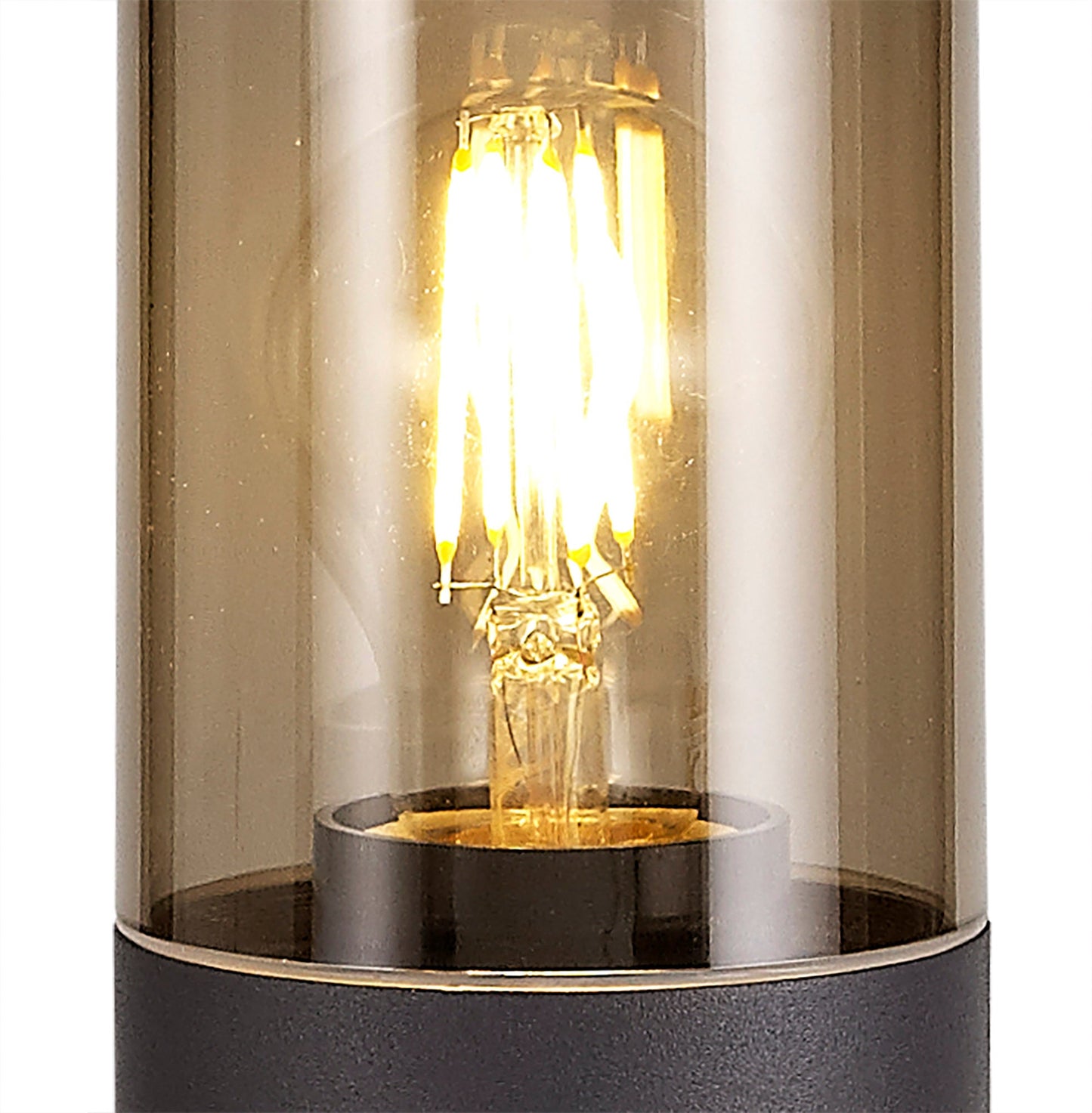 Paddock 45cm Post Lamp 1 x E27, IP54, Anthracite and Smoked, 2yrs Warranty