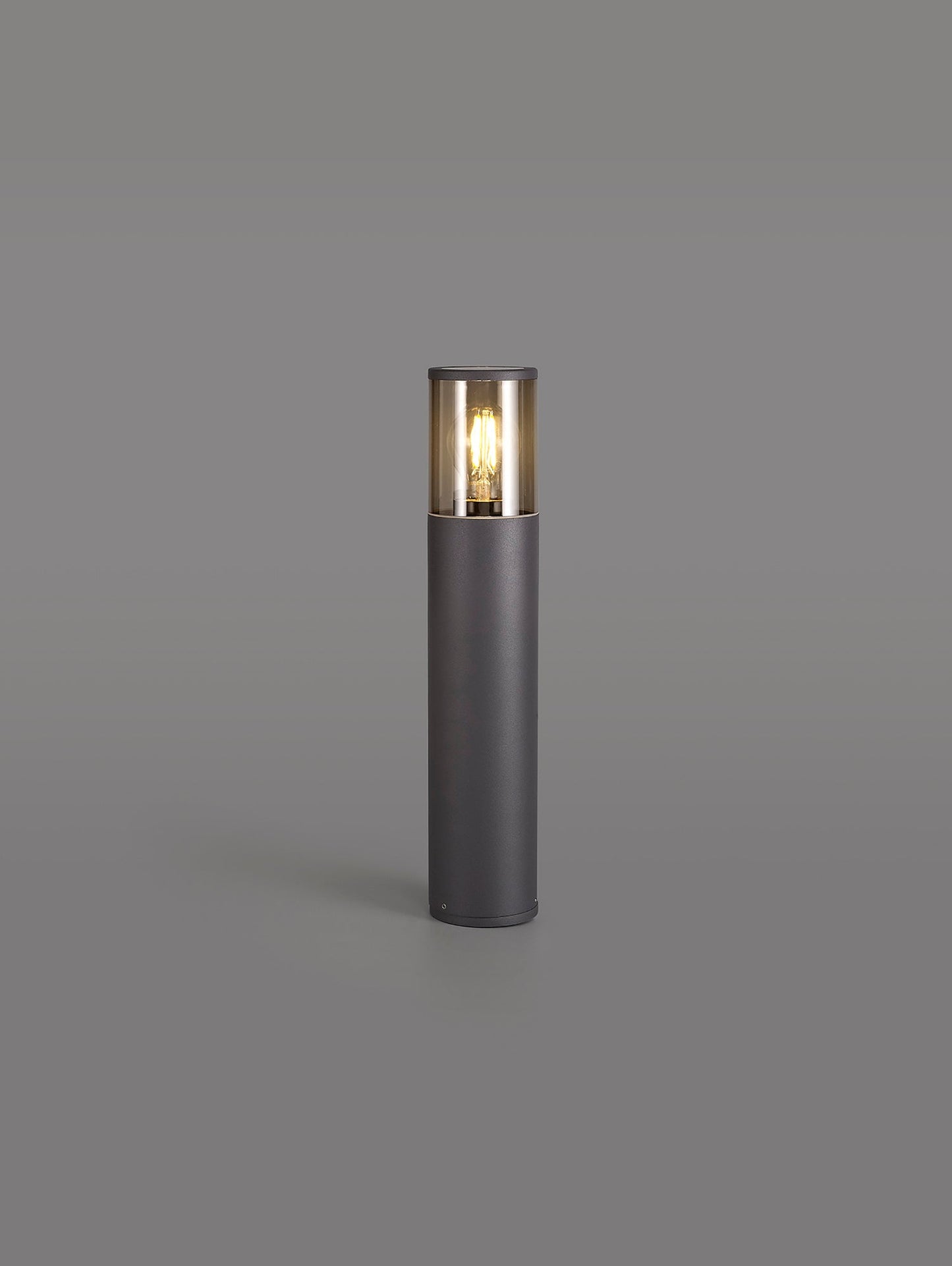 Paddock 45cm Post Lamp 1 x E27, IP54, Anthracite and Smoked, 2yrs Warranty