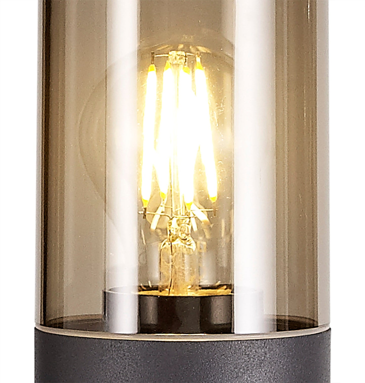 Paddock 65cm Post Lamp 1 x E27, IP54, Anthracite and Smoked, 2yrs Warranty