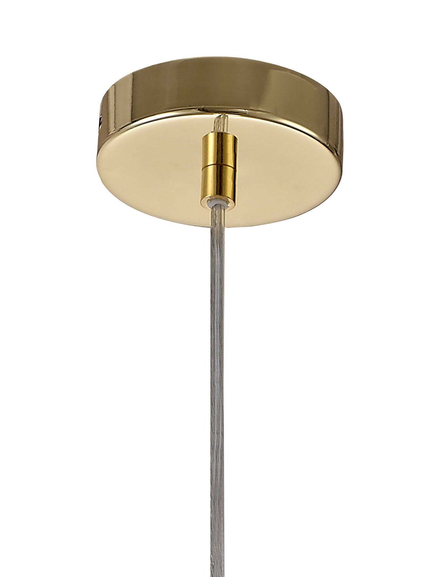 Peover Curved Cylinder Pendant, 1 x E27, Polished Brass