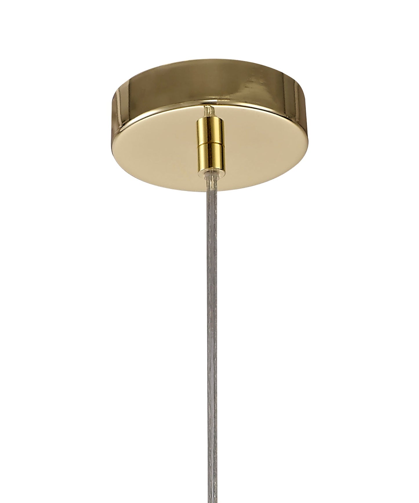 Peover Elliptical Sphere Pendant, 1 x E27, Polished Brass
