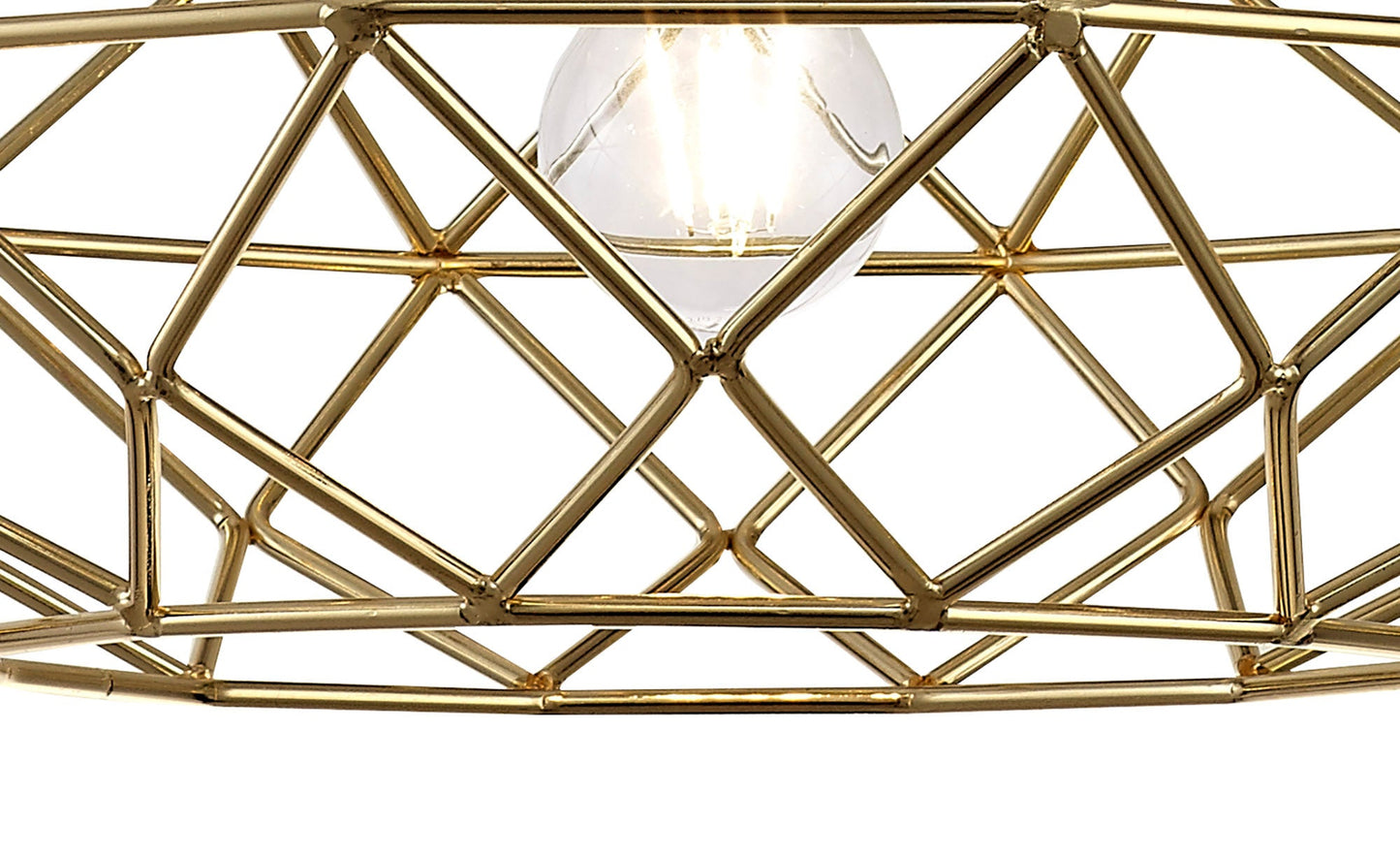 Peover Elliptical Sphere Pendant, 1 x E27, Polished Brass