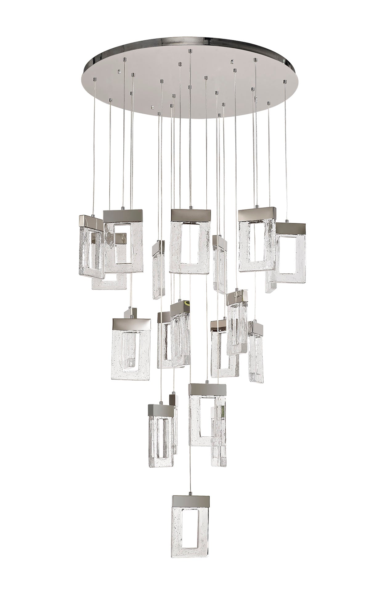 Plumley Pendant 5m, 21 x 4.5W LED, 3000K, 3360lm, Polished Chrome, 3yrs Warranty