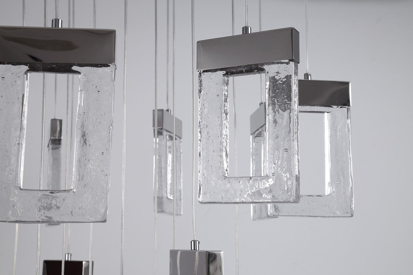 Plumley Pendant 5m, 21 x 4.5W LED, 3000K, 3360lm, Polished Chrome, 3yrs Warranty