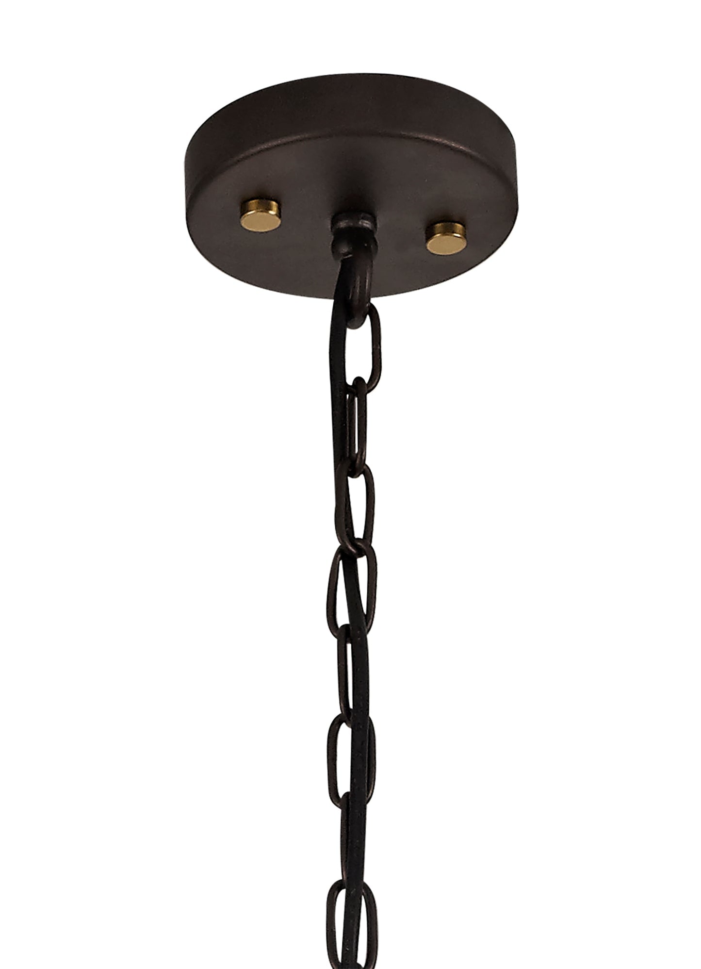 Roebuck Pendant 5 Light E27, Brown Oxide and Bronze With Clear Glass Shades