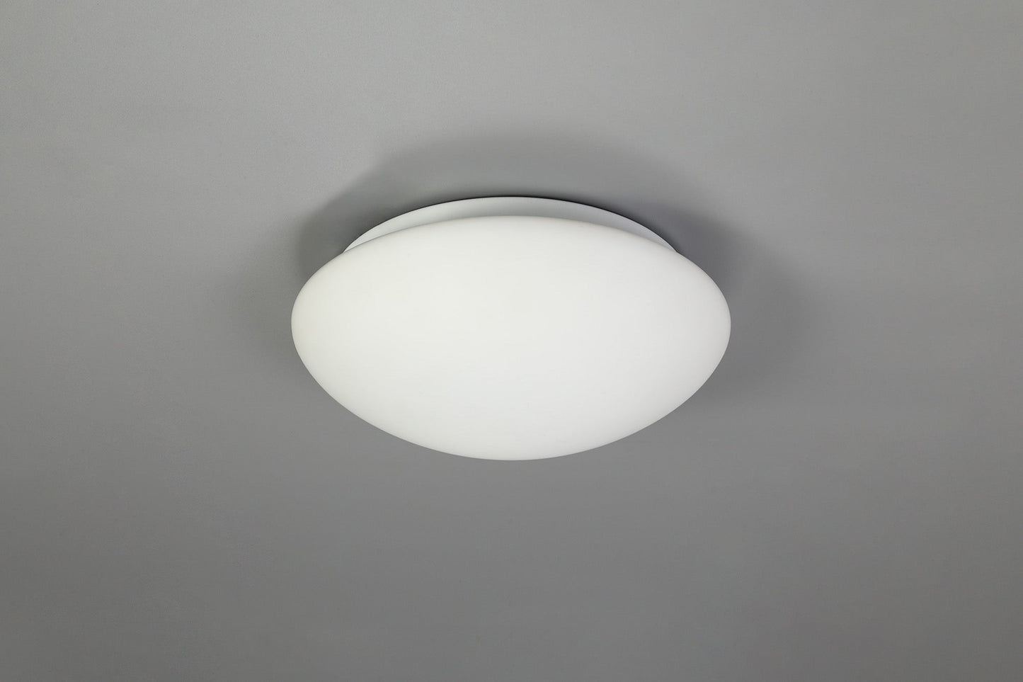 Roxby Ceiling, 1 x 18W LED, 3000K, 872lm, IP44, White and Frosted Glass, 3yrs Warranty