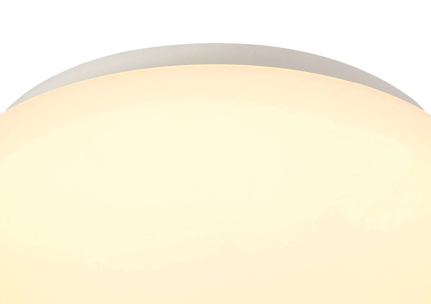 Roxby Ceiling, 1 x 18W LED, 3000K, 872lm, IP44, White and Frosted Glass, 3yrs Warranty