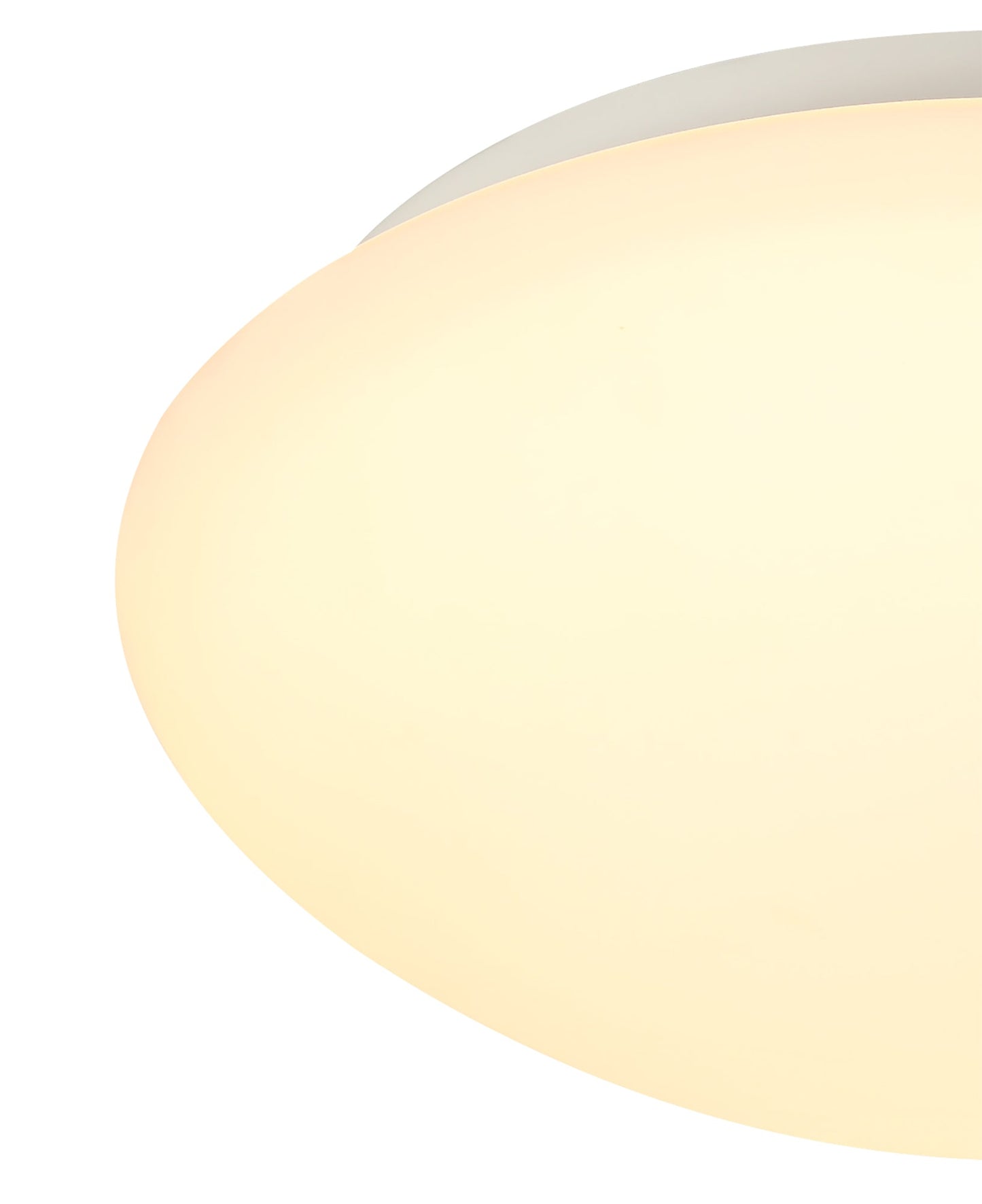 Roxby Ceiling, 1 x 18W LED, 3000K, 872lm, IP44, White and Frosted Glass, 3yrs Warranty