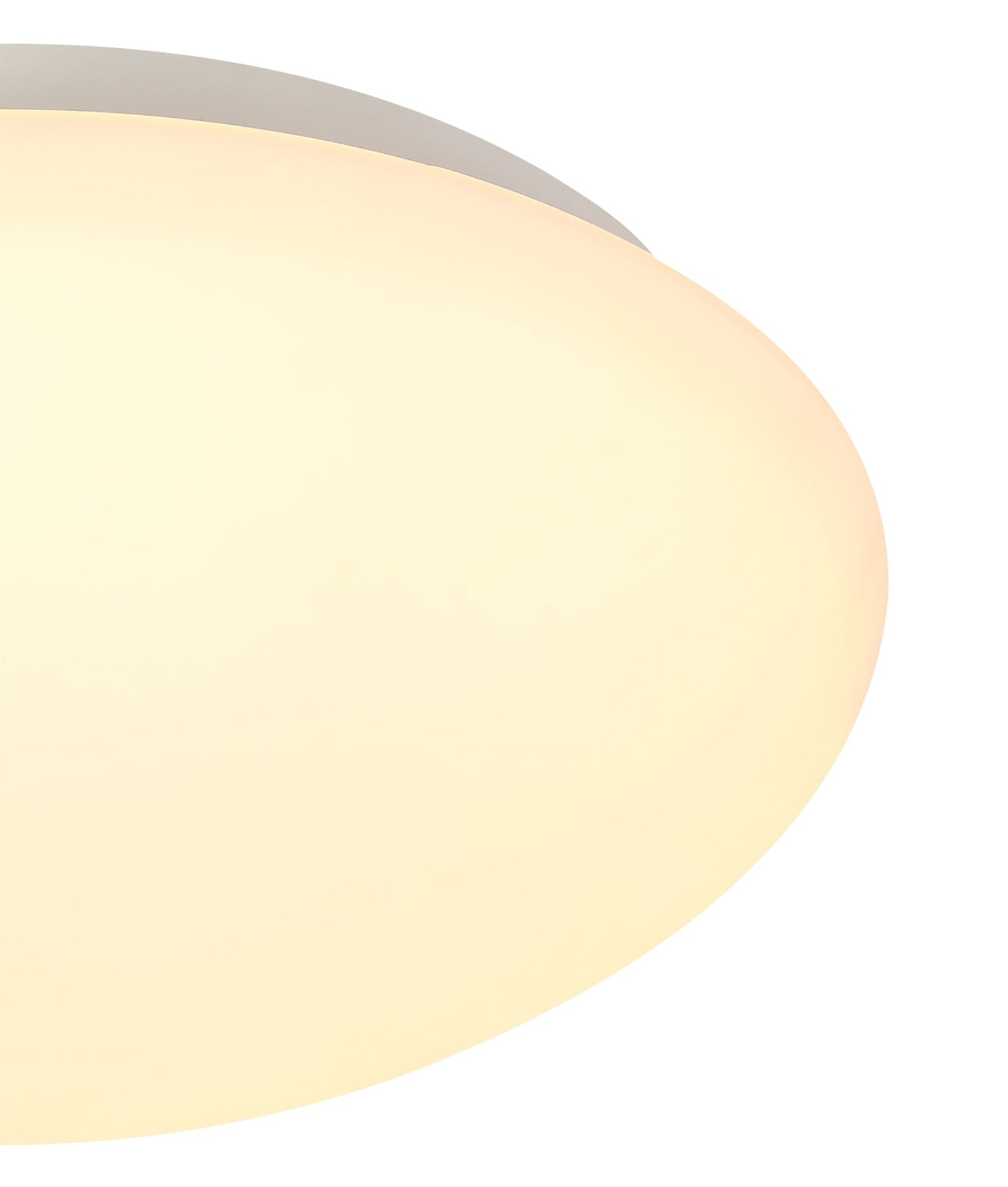 Roxby Ceiling, 1 x 18W LED, 3000K, 872lm, IP44, White and Frosted Glass, 3yrs Warranty