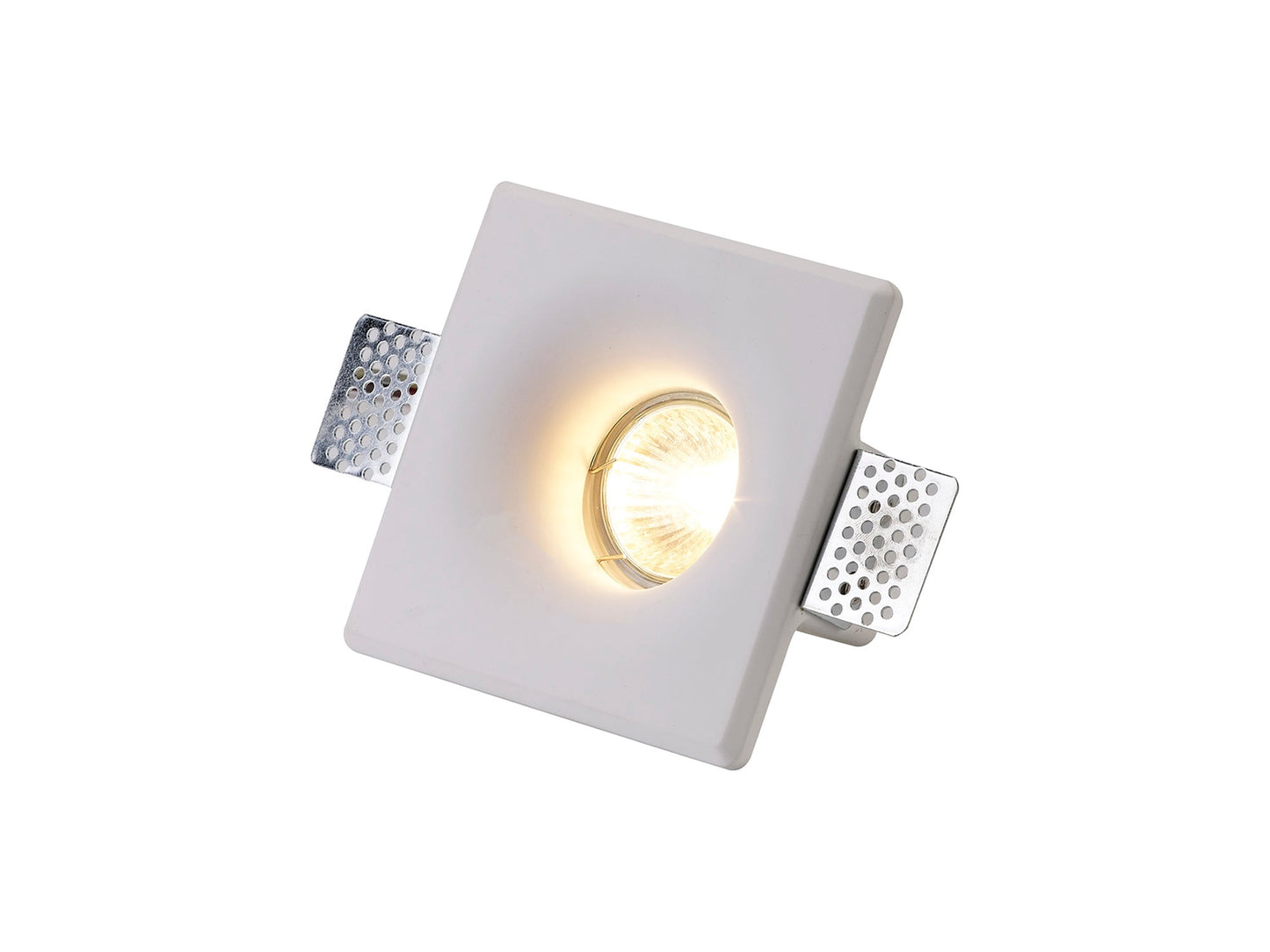 Russet Square Deep Recessed Spotlight, GU10, White Paintable Gypsum, Cut Out: L:123mmxW:123mm