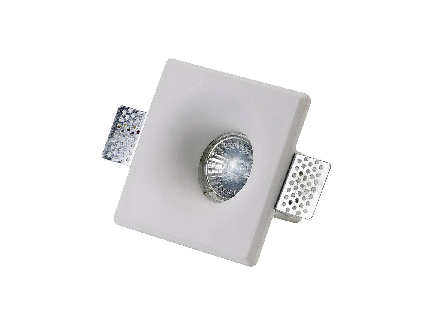 Russet Square Deep Recessed Spotlight, GU10, White Paintable Gypsum, Cut Out: L:123mmxW:123mm