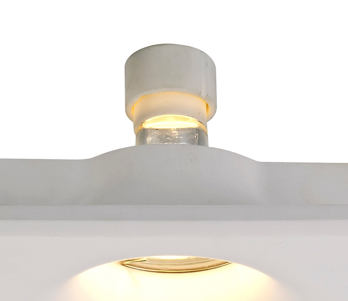 Russet Square Deep Recessed Spotlight, GU10, White Paintable Gypsum, Cut Out: L:123mmxW:123mm