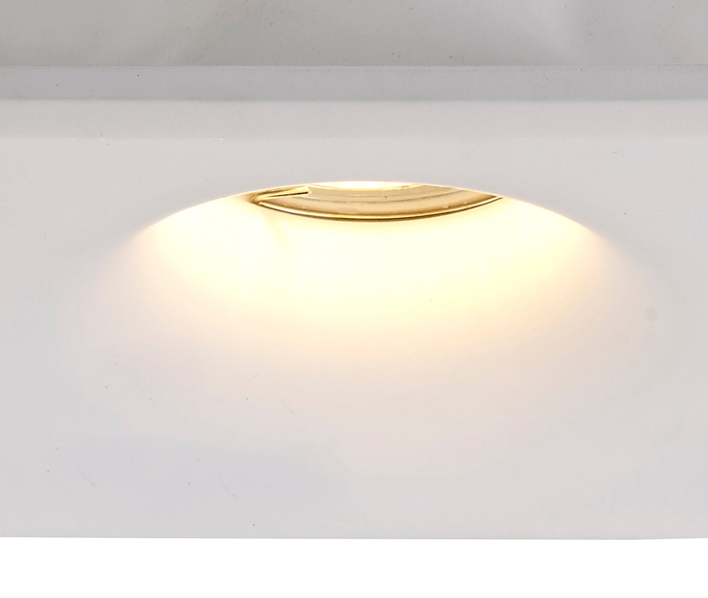 Russet Square Deep Recessed Spotlight, GU10, White Paintable Gypsum, Cut Out: L:123mmxW:123mm