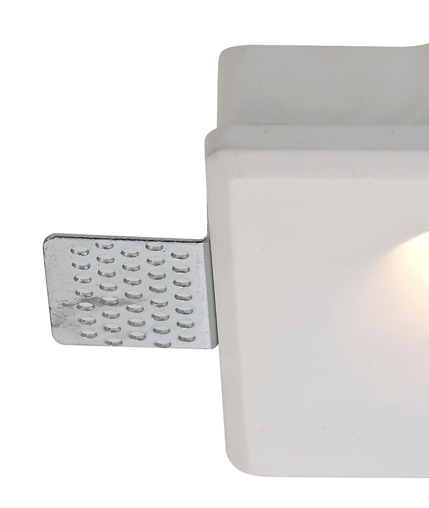 Russet Square Deep Recessed Spotlight, GU10, White Paintable Gypsum, Cut Out: L:123mmxW:123mm