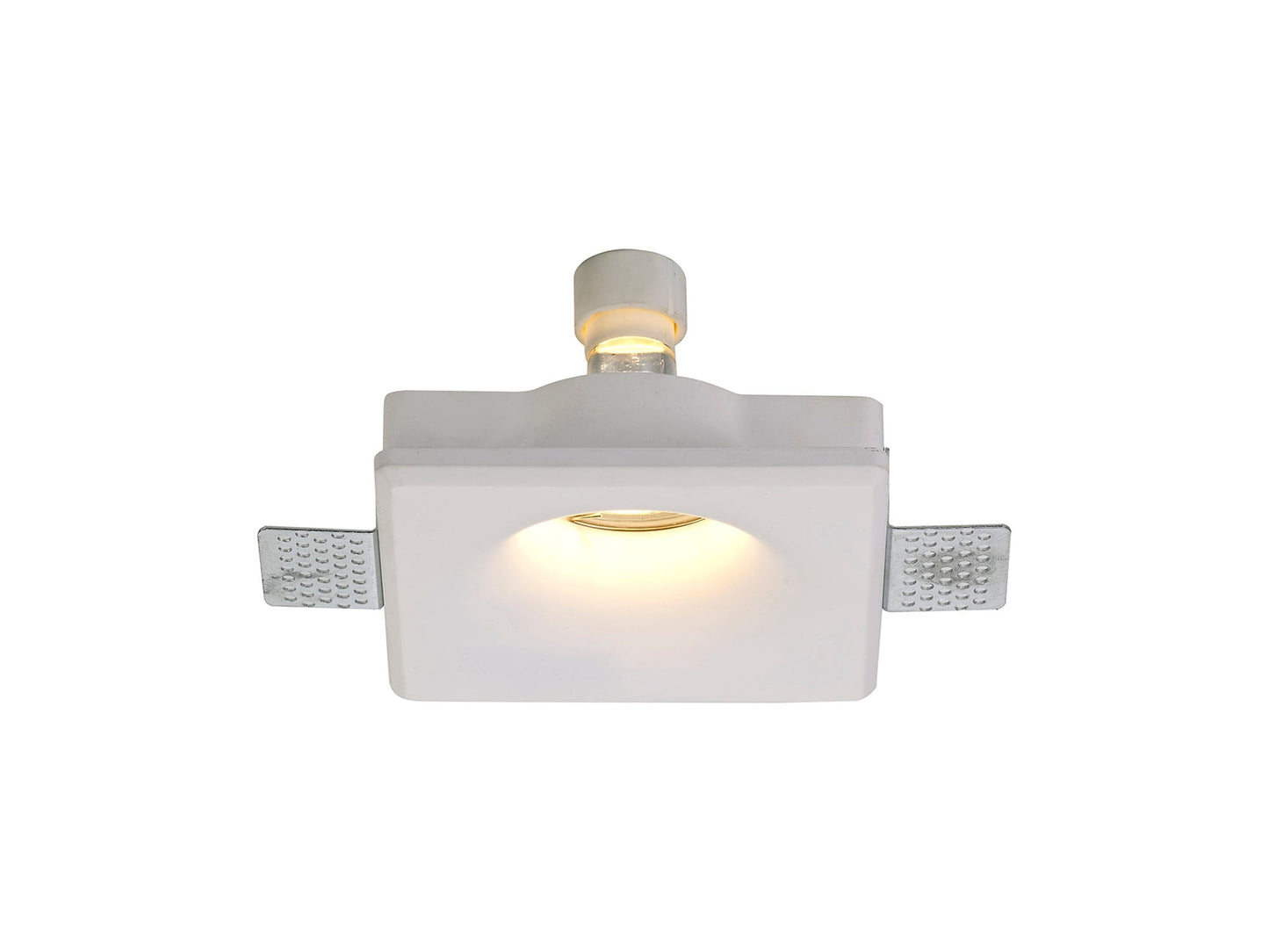 Russet Square Deep Recessed Spotlight, GU10, White Paintable Gypsum, Cut Out: L:123mmxW:123mm