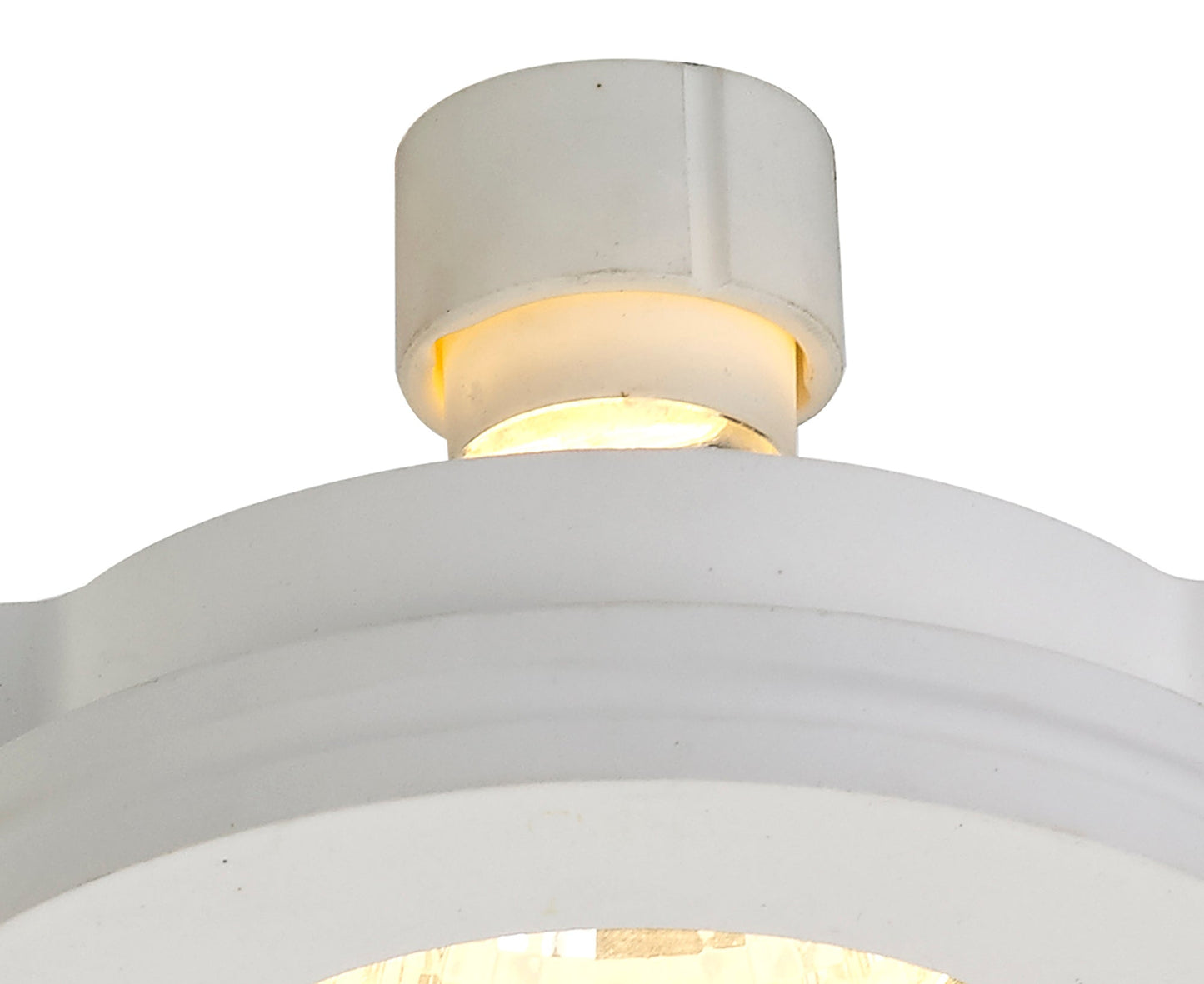 Russet Round Stepped Recessed Spotlight, GU10, White Paintable Gypsum, Cut Out: D:103mm