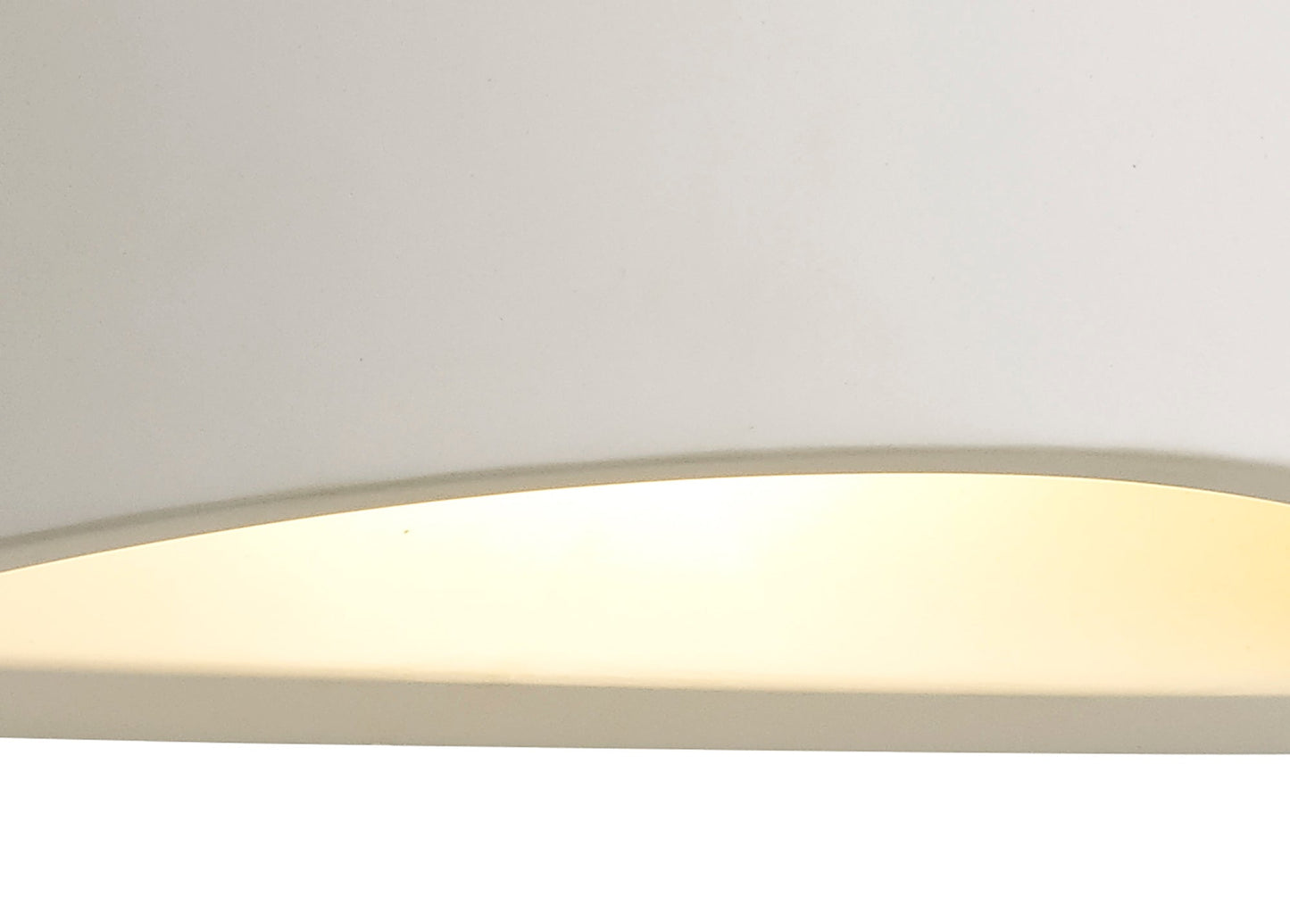 Russet Rectangular Wall Lamp, 1 x G9, White Paintable Gypsum