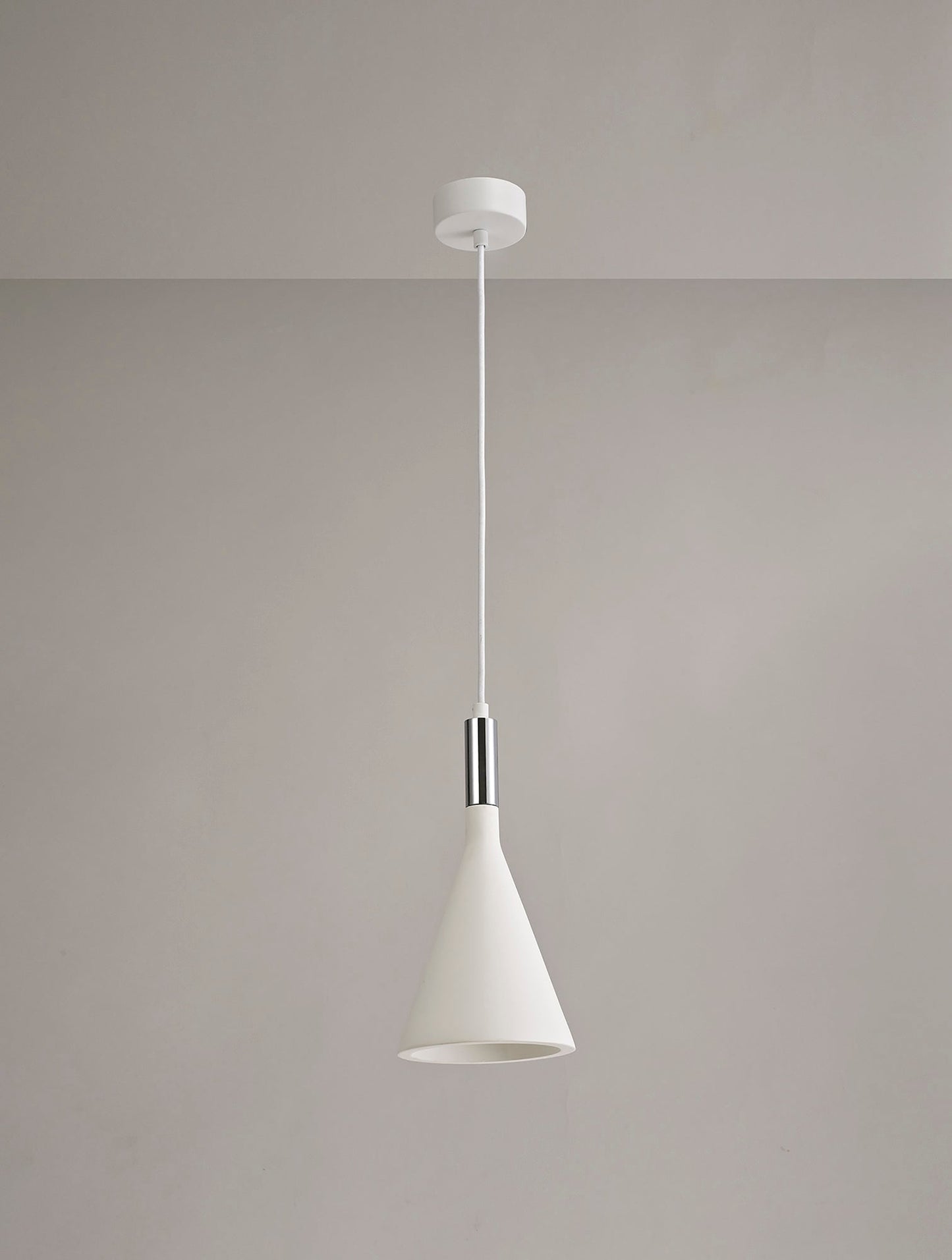Russet Pendant, 1 x E27, White Paintable Gypsum