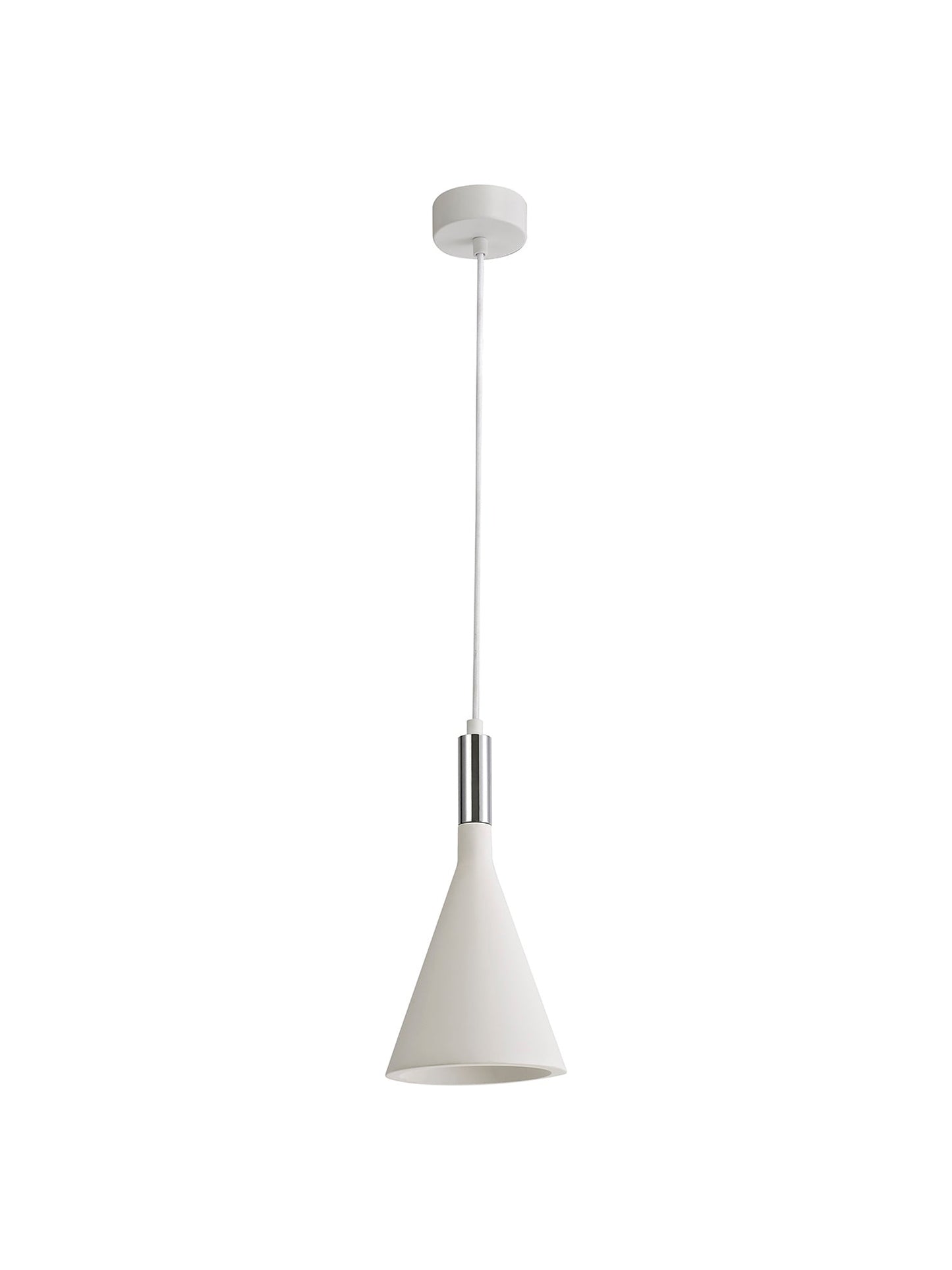 Russet Pendant, 1 x E27, White Paintable Gypsum