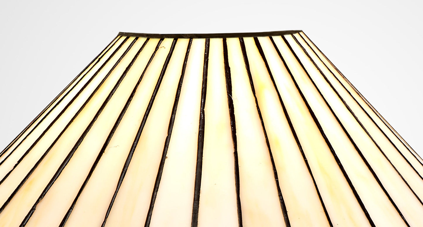 Rydal Tiffany 30cm Non-electric Shade Suitable For Pendant and Ceiling and Table Lamp, Amber and Cream and Crystal