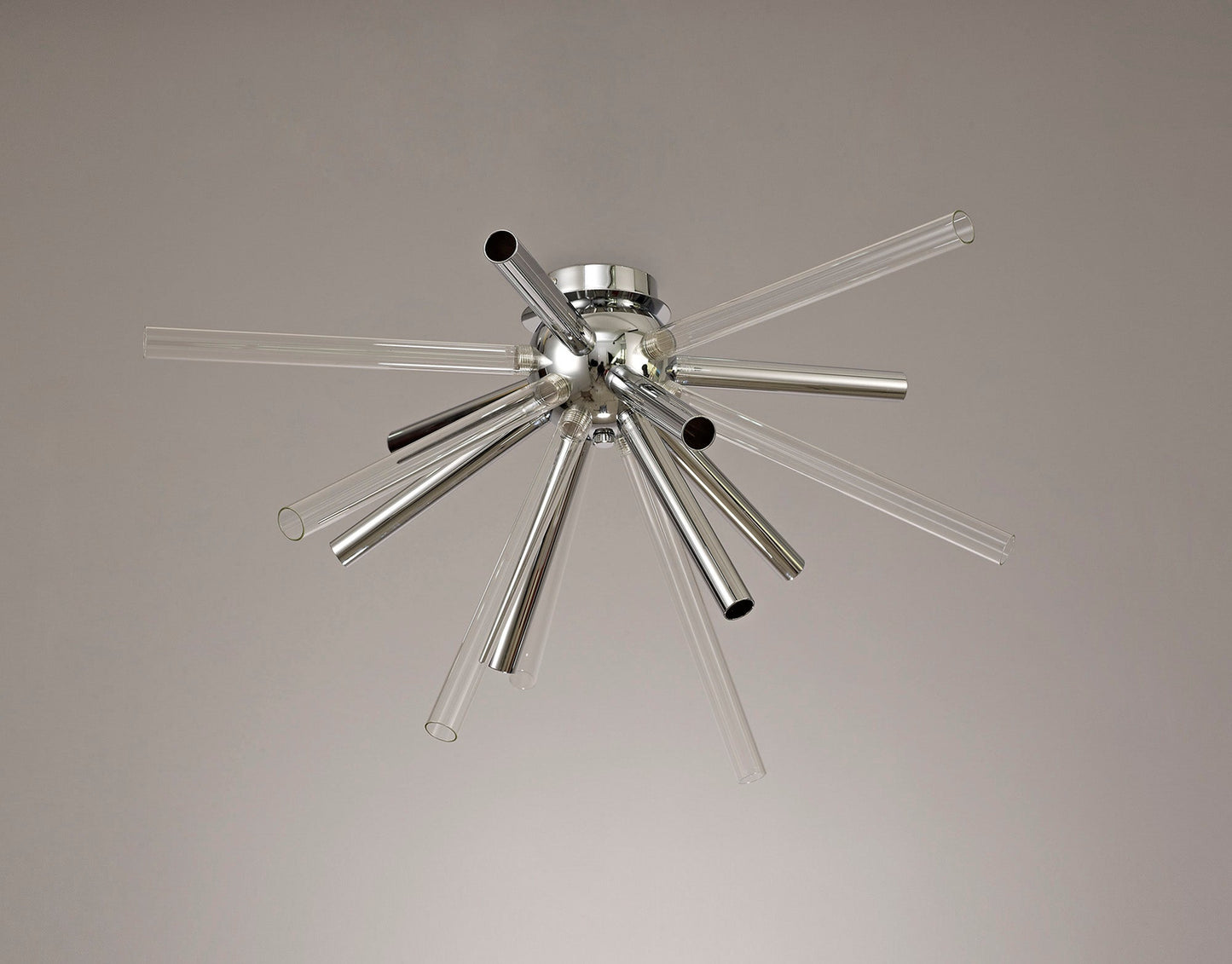 Sandiway Semi-Flush 8 Light G9, Clear & Chrome and Polished Chrome