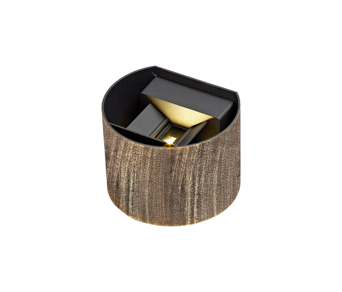 Selby Up & Downward Lighting Wall Lamp, 2 x 3W LED, 3000K, 410lm, IP54, Black and Gold, 3yrs Warranty