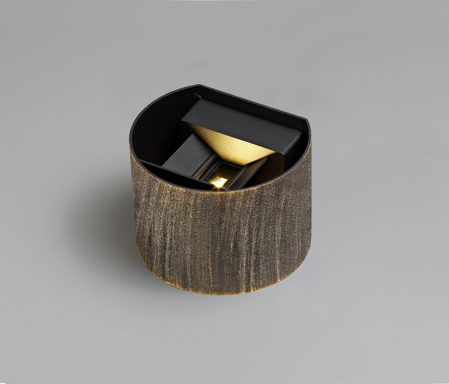 Selby Up & Downward Lighting Wall Lamp, 2 x 3W LED, 3000K, 410lm, IP54, Black and Gold, 3yrs Warranty
